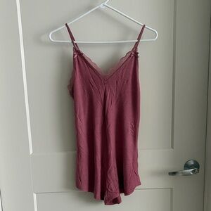Bozzolo Dusty Rose Lace-Trim Cami